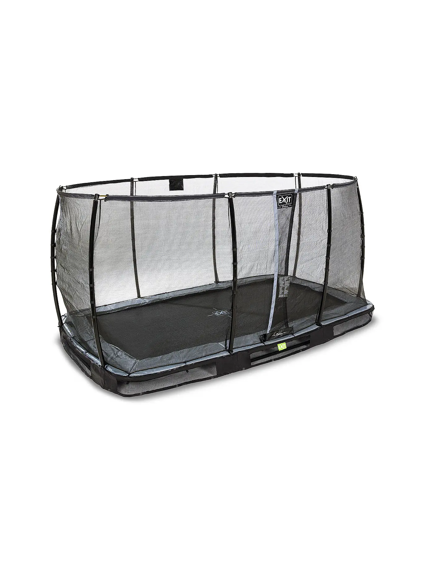 EXIT TOYS | Elegant Premium Inground-Trampolin 214x366cm mit Deluxe Sicherheitsnetz | 